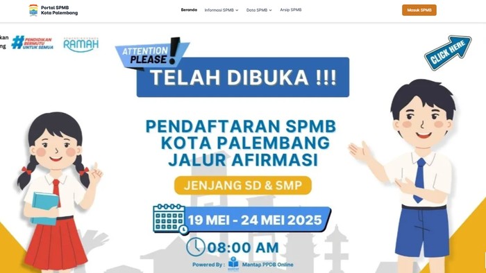 Daftar SPMB Kota Palembang SD-SMP Jalur Afirmasi: Cara Mudah