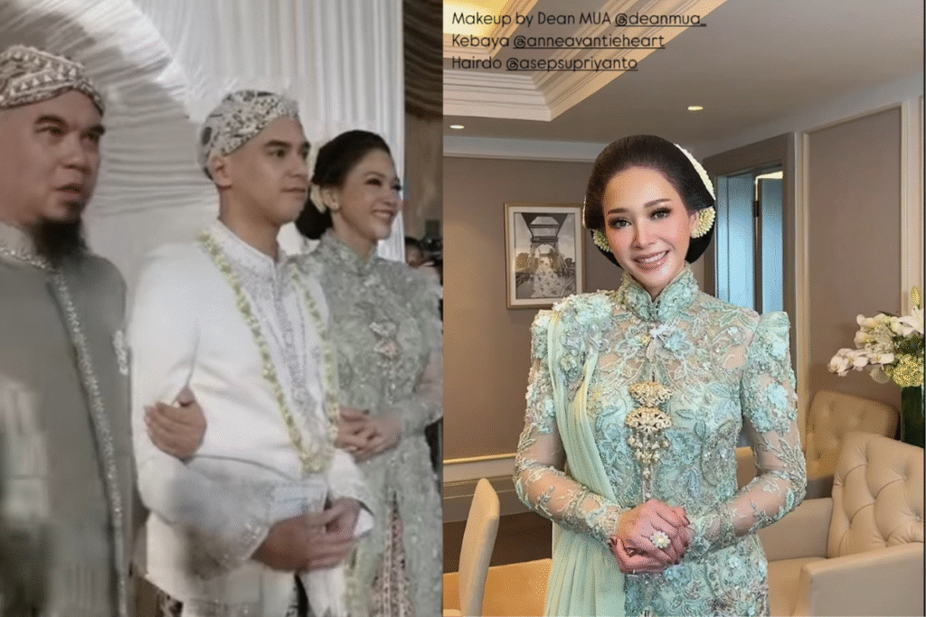 Maia Estianty memesona: Kebaya Mint Anne Avantie di Akad Al Ghazali