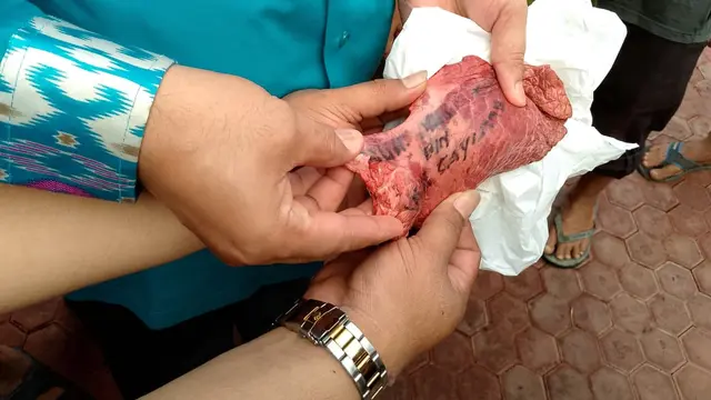 Misteri Nama di Paru Sapi Kurban: Benarkah Tulisan Ini?