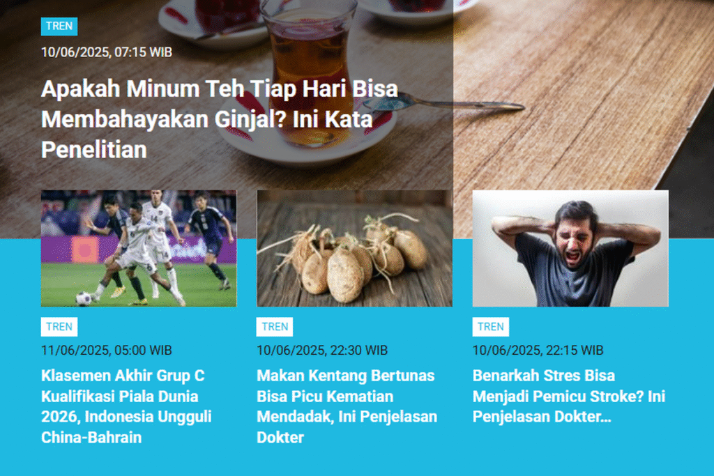 Teh Harian Bahayakah Ginjal? Indonesia Lolos Piala Dunia?